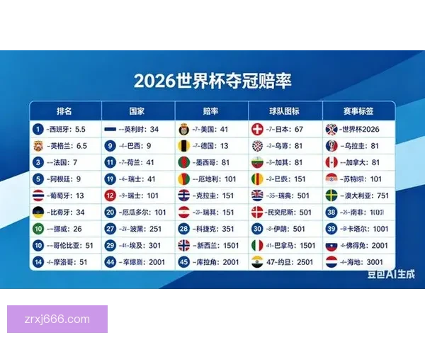 世界杯竞猜赔率数据分析揭示最具潜力球队预测与历史趋势解析